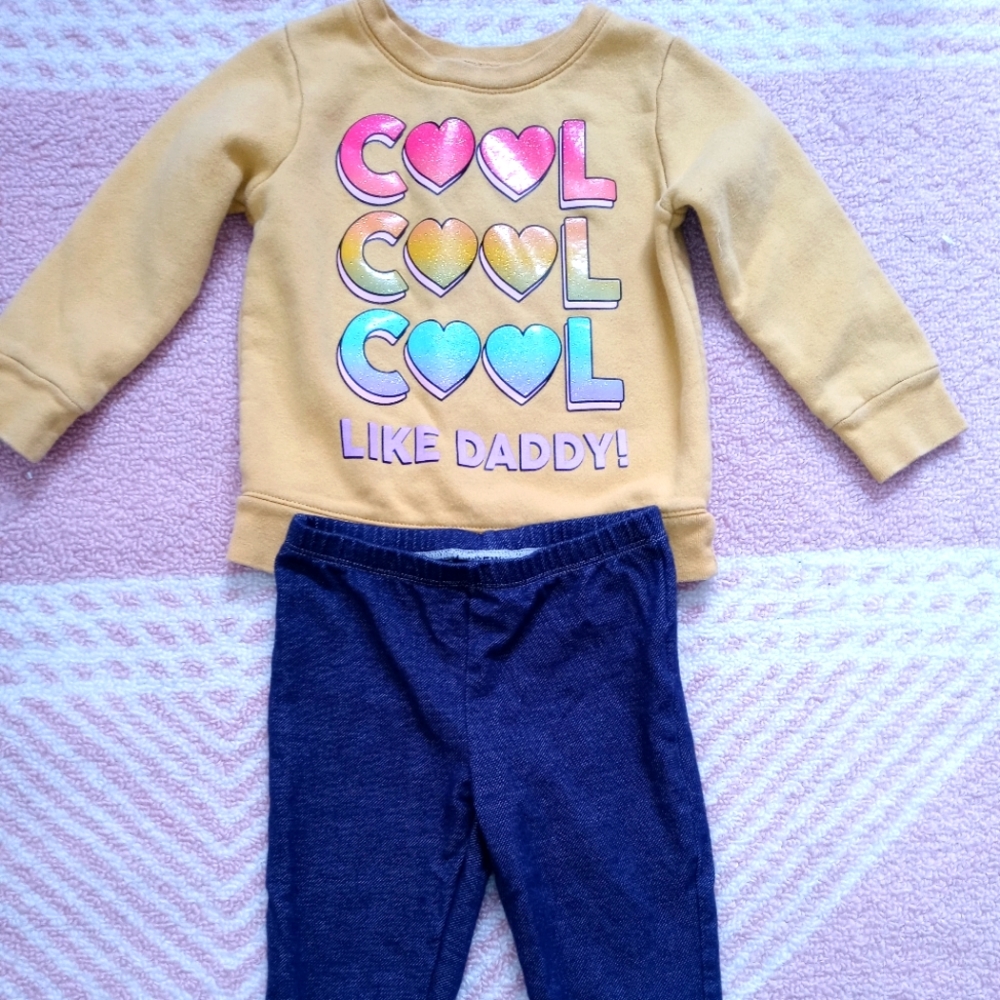 Girl 2T sweat shirt and 3T tights